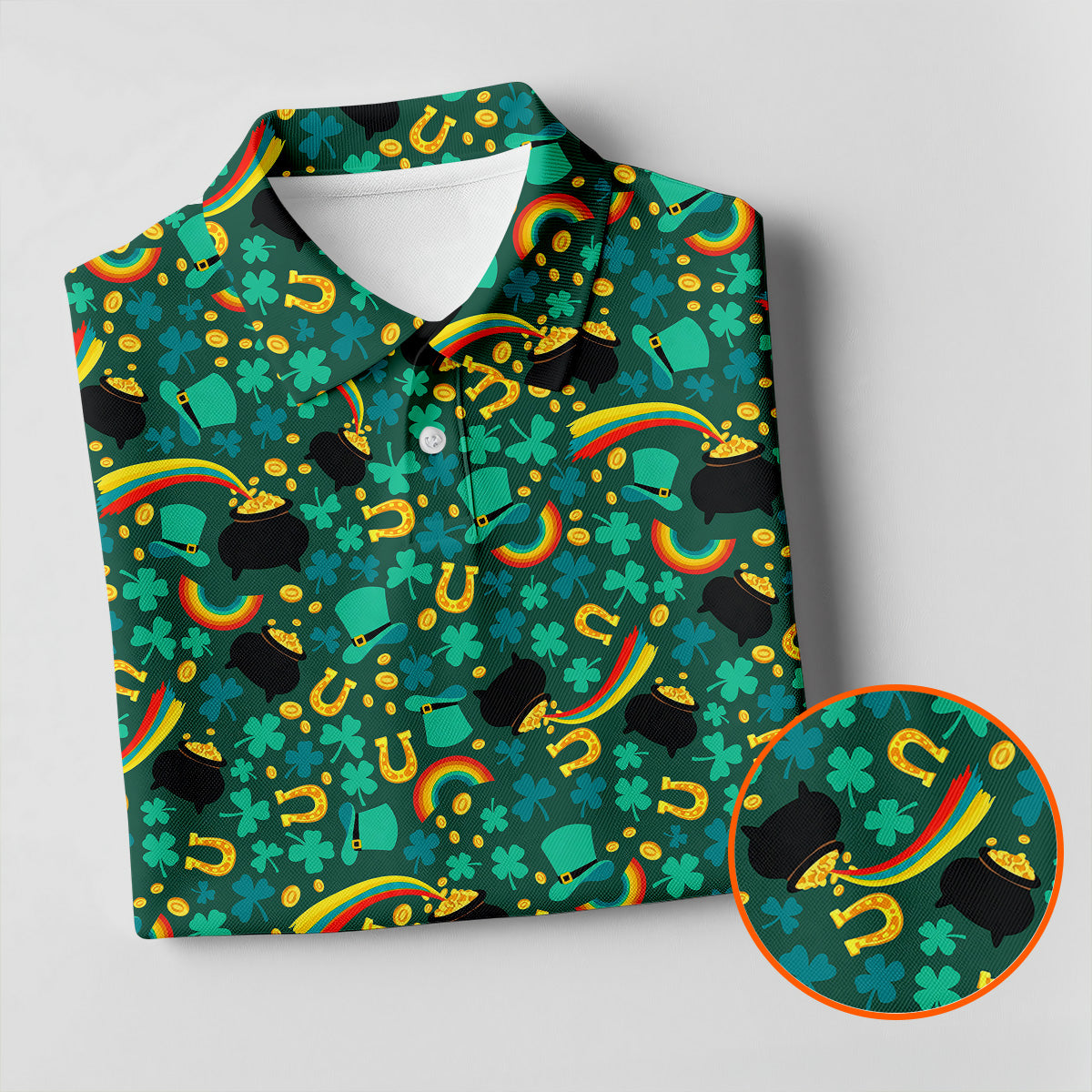 Shamrock Beer Lucky Four Leaf Clover St Patrick's Day Pot Of Gold Women's Golf Shirts, Ladies Golf Polos