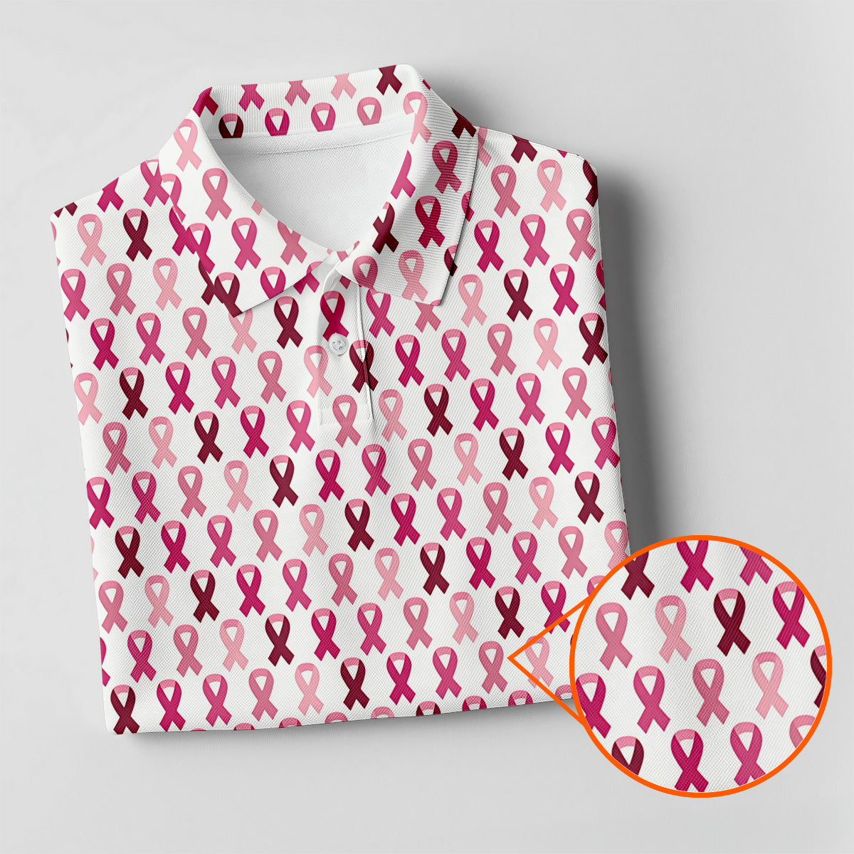 Pink Ribbon Women's Golf Shirt, Pink Golf Shirt Women, Breast Cancer Golf Shirt, Breast Cancer Awareness Shirt