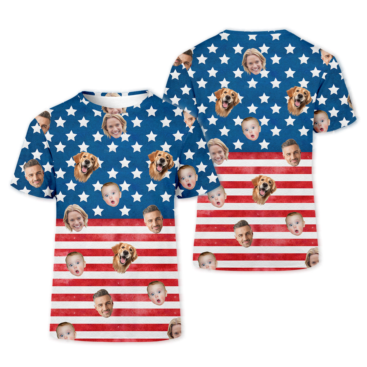 Custom Face Shirt, Personalized Dog Shirts, American Flag Golf Shirt, Long Sleeve Golf Shirts, Golf Tops For Women, Family Portrait Golf Shirt