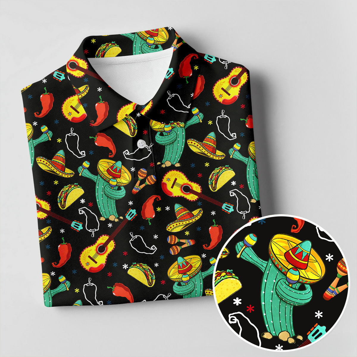 Funny Cactus Mexican Culture Traditions Ladies Golf Tops, Cinco De Mayo Celebration Golf Shirt For Women