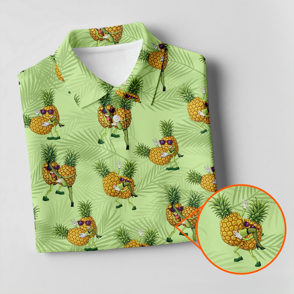Pineapple Couple Naughty Position Fun Women's Golf Shirts, Valentines Golf Gift, Ladies Golf Polos