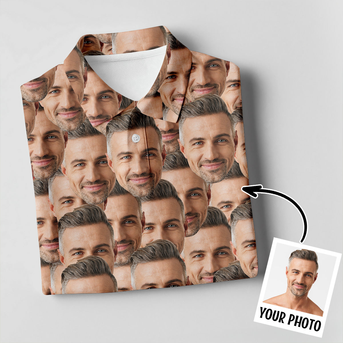 Custom Face All Over Print Fun Women's Golf Shirts, Valentines Golf Gift, Ladies Golf Polos