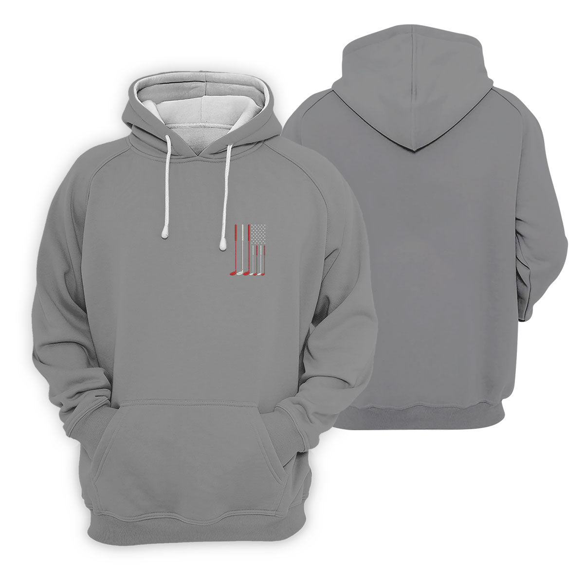 Golf Clubs America Flag Logo 250th Anniversary Grey Golf Shirt, Patriotic Golf Shirt, Women's Golf Tops