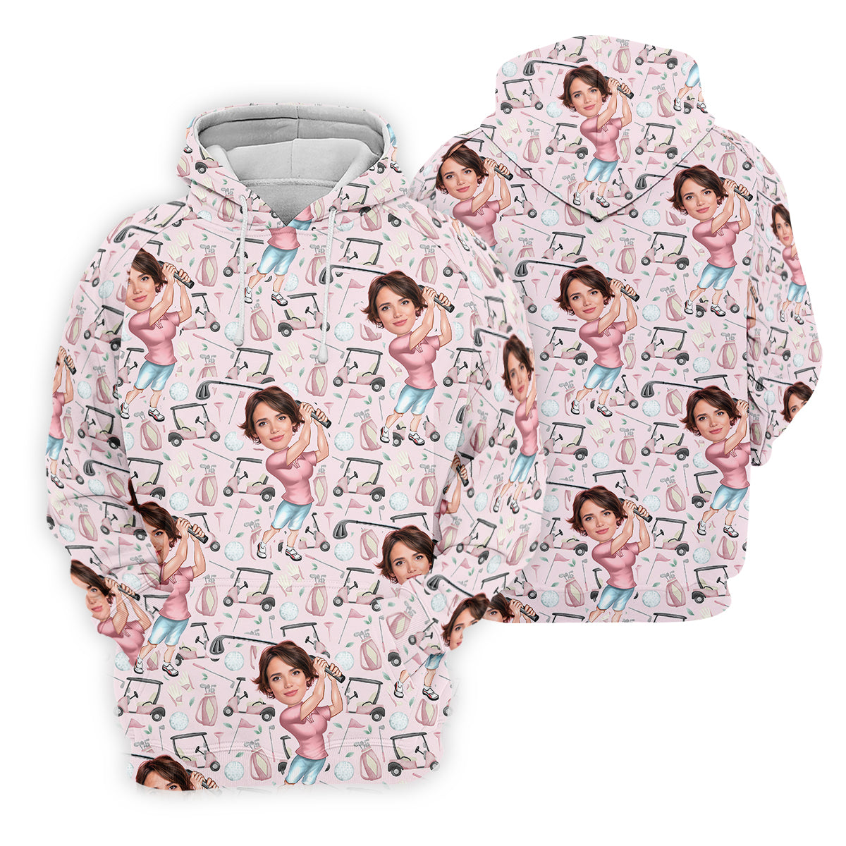 Custom Photo Golf Shirt, Funny Womens Golf Polo ShirtMothers Day Shirt