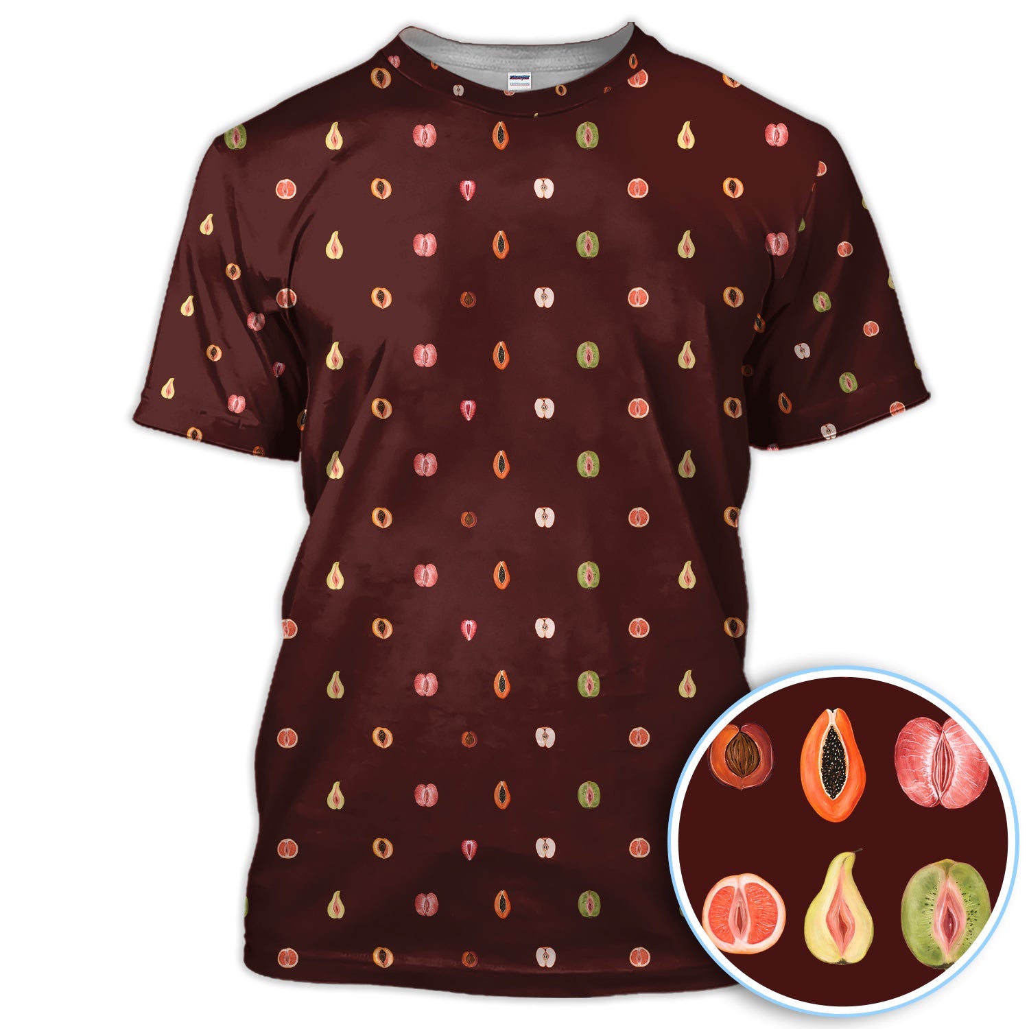 Fruits Abstract Pattern Golf Shirt, Crazy Golf Polos For Golfer, Golf Gift For Men