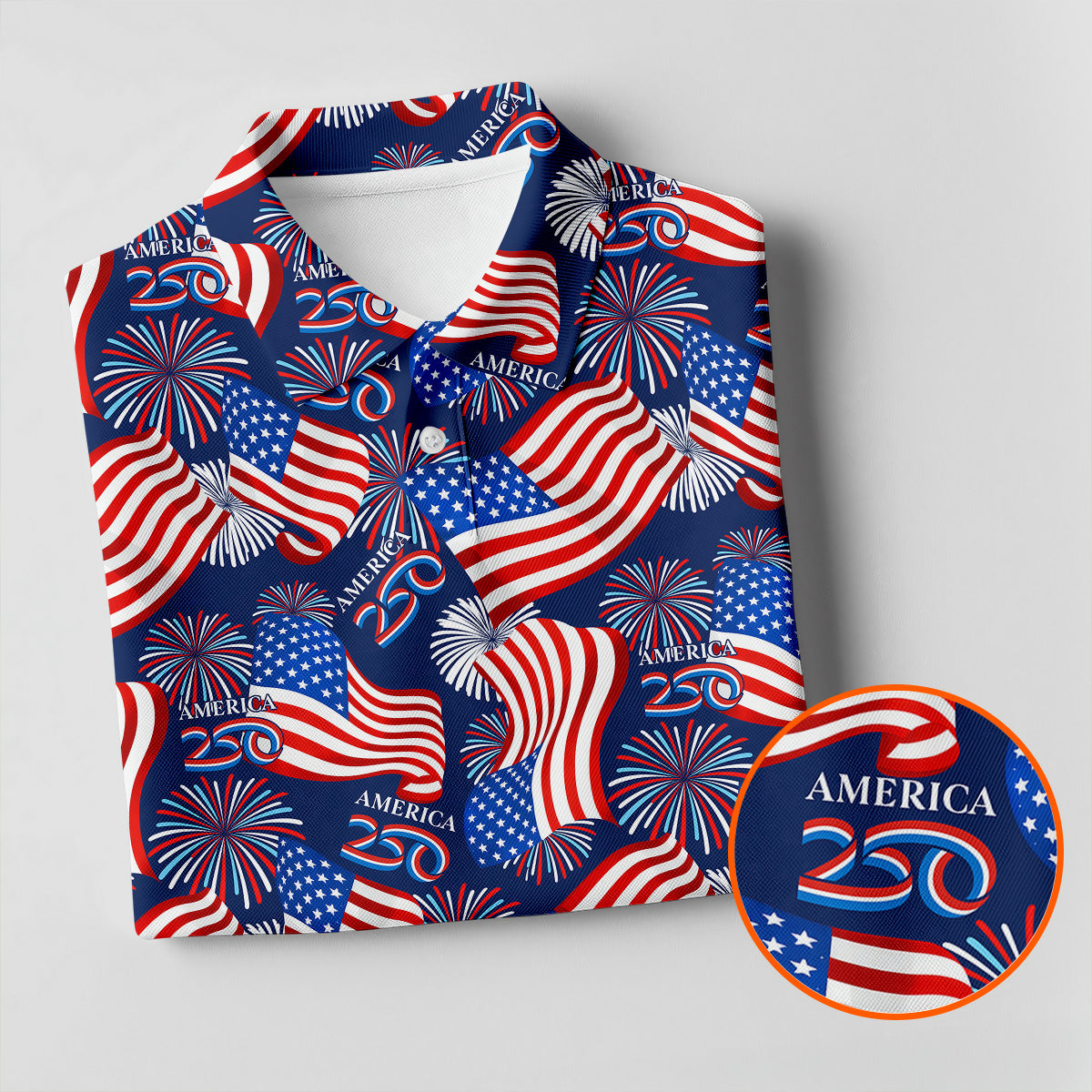 America 250 Anniversary Patriot Flag Navy Golf Shirt, Women's Golf Tops, Ladies Golf Shirt