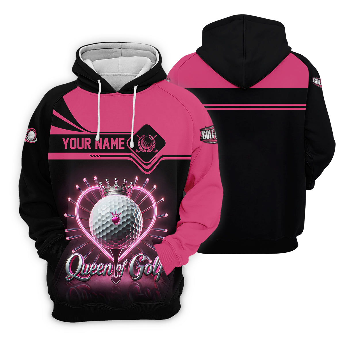 Queen Of Golf Custom Funny Womens Golf Polo ShirtLadies Golf Shirt, Mothers Day Gifts