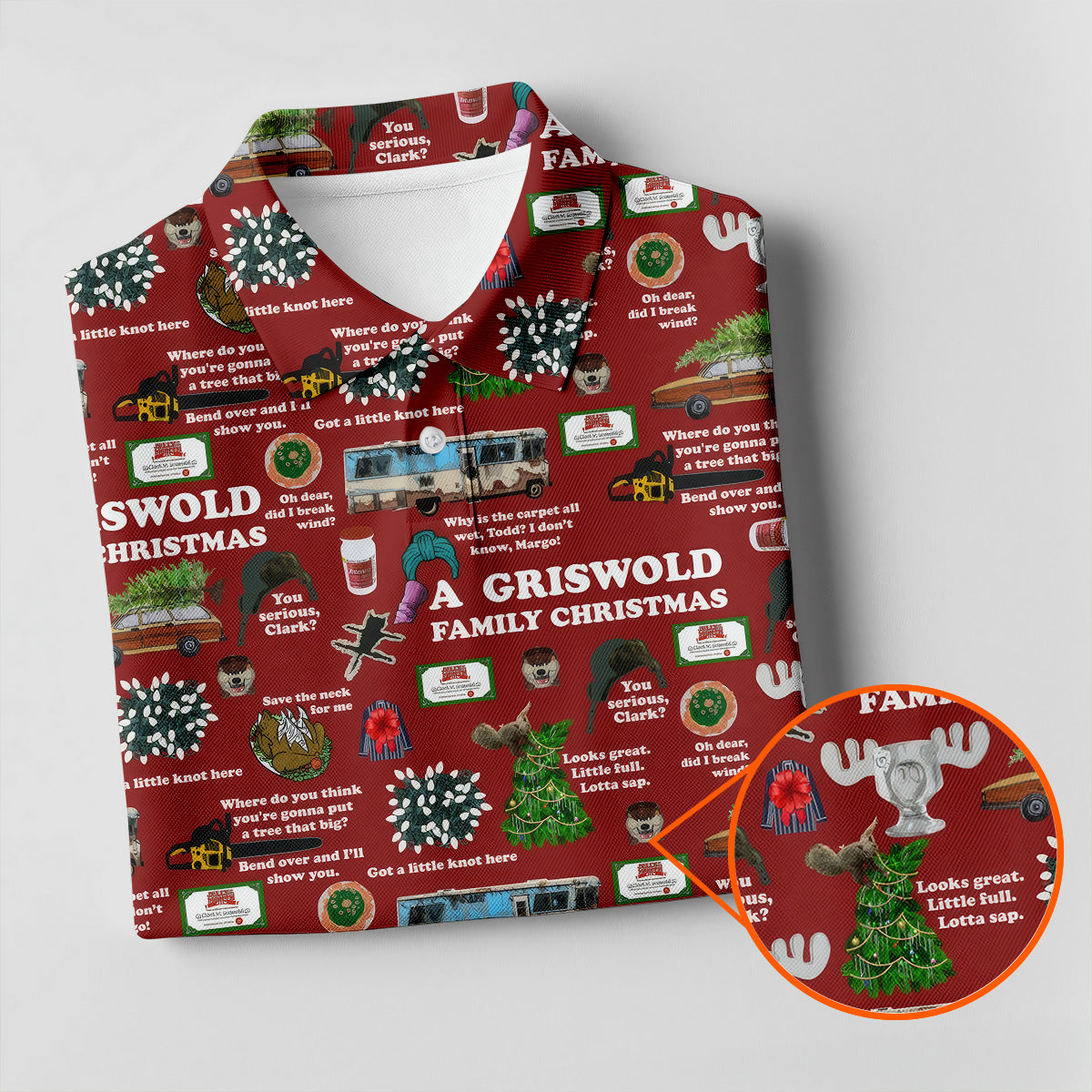 A Griswold Family Christmas Women's Golf Tops, Christmas Golf Shirt, Ladies Golf Polos, Golf Gift For Ladies