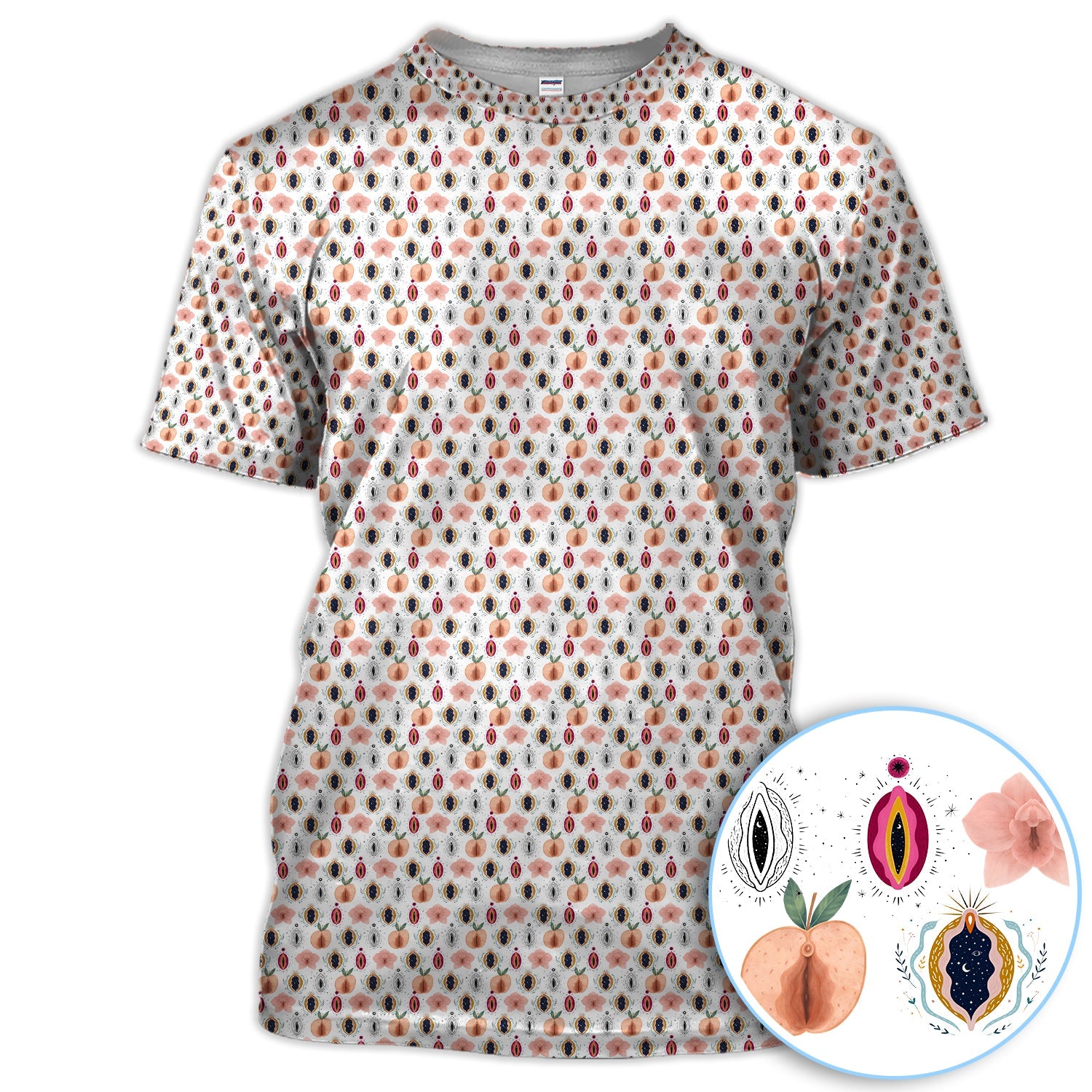 Abstract Floral Art Pattern Golf Polos, Crazy Golf Shirt For Men, Funny Golf Gift For Golfer