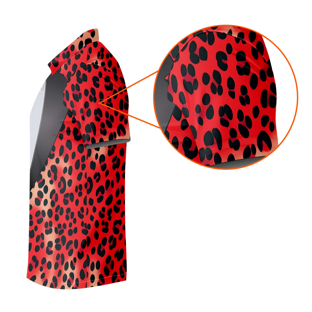 Red Leopard Funny Costume Hawaiian Golf Shirt, Polo Shirts For Men, Golf Shirts For Men