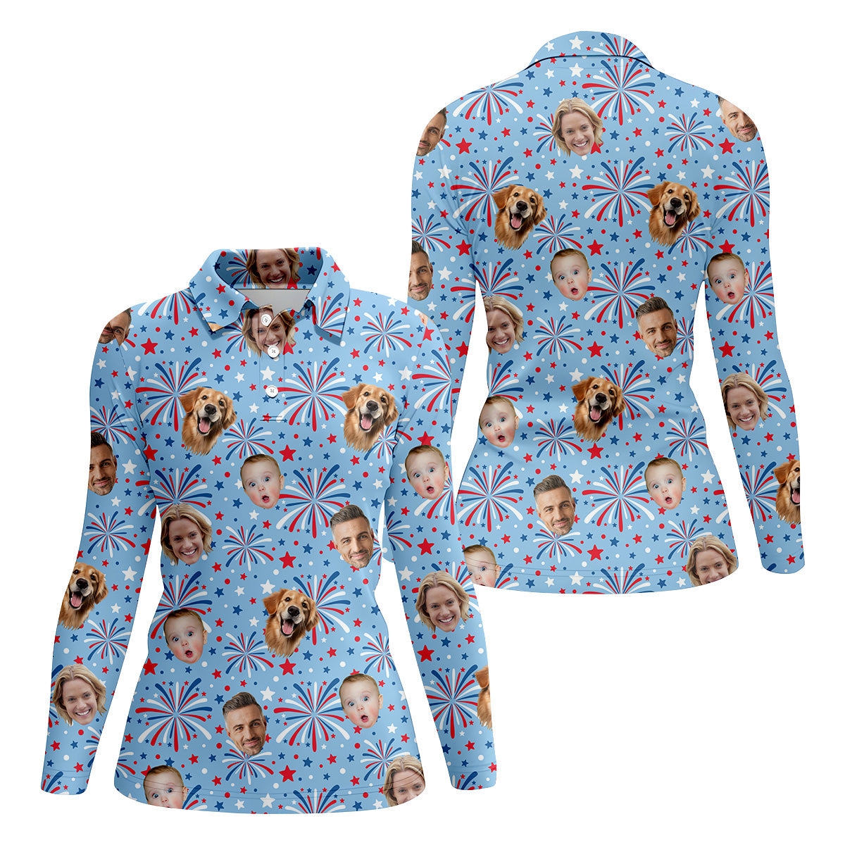Custom Face Shirt, Long Sleeve Golf Shirts, Womens Golf Polo, Custom Pet Shirt, Ladies Golf Shirt