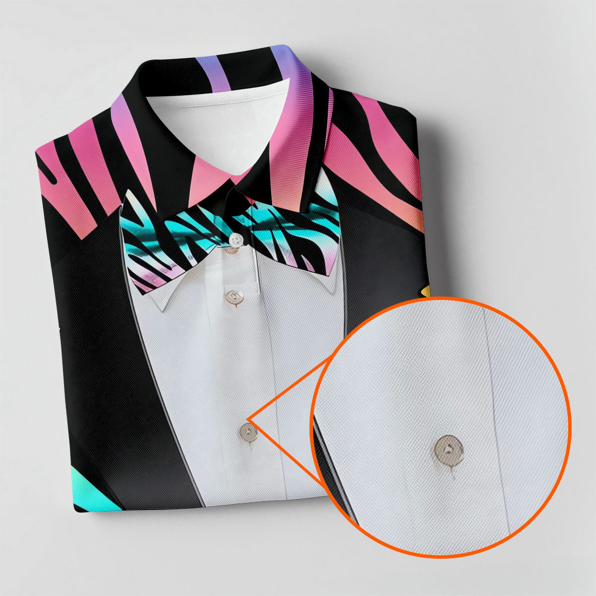 Colorful Zebra Funny Costume Hawaiian Golf Shirt, Polo Shirts For Men, Golf Shirts For Men
