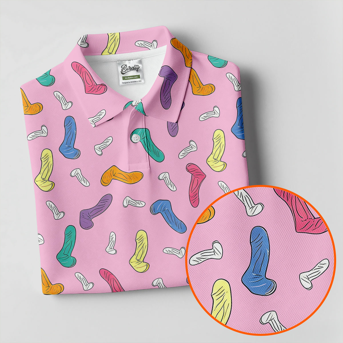 Funny Adult Novelty Pink Pattern Golf Shirt, Ladies Golf Tops, Women’s Golf Apparel