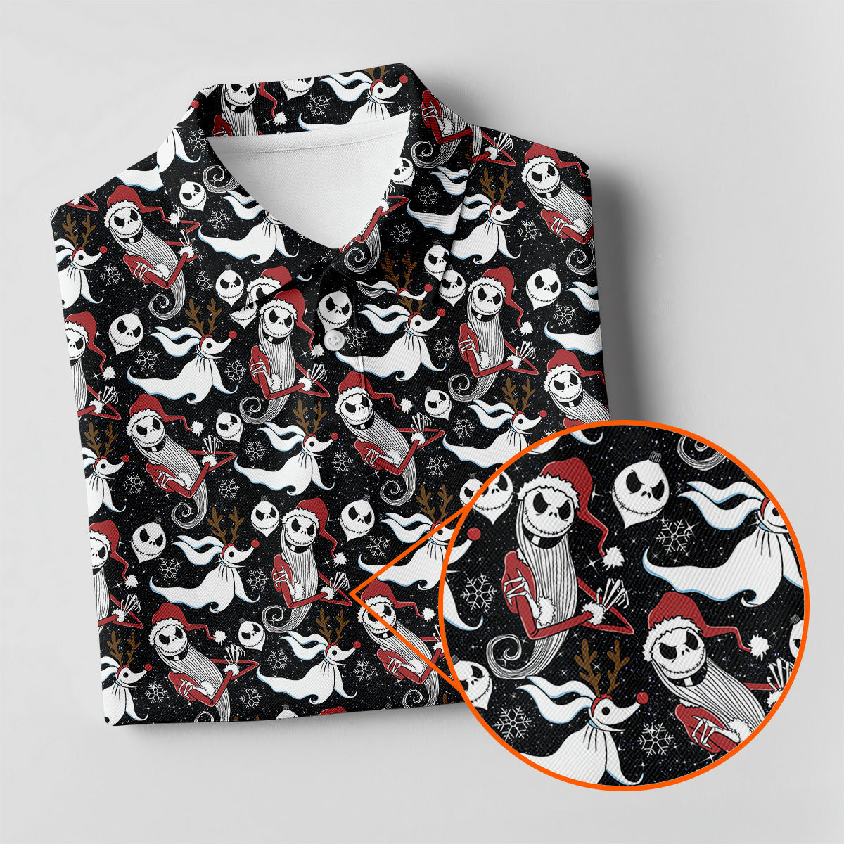 Horror Christmas Black Golf Shirt, Christmas Golf Shirt, Women's Golf Shirts, Ladies Golf Polos