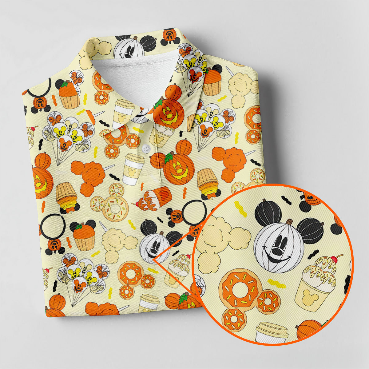 Cute Halloween Pattern Ladies Golf Polos, Sweet Spooky Women's Golf Tops, Halloween Golf Shirt