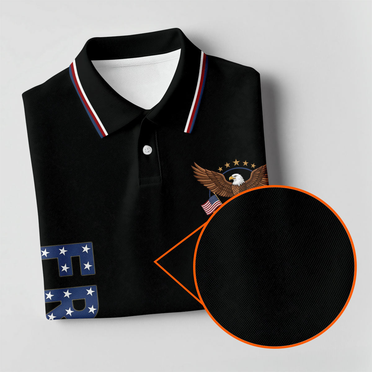 250 Years Of Freedom US Flag Logo Black Golf Shirt, Patriotic 4th Of July Golf Shirt For Women