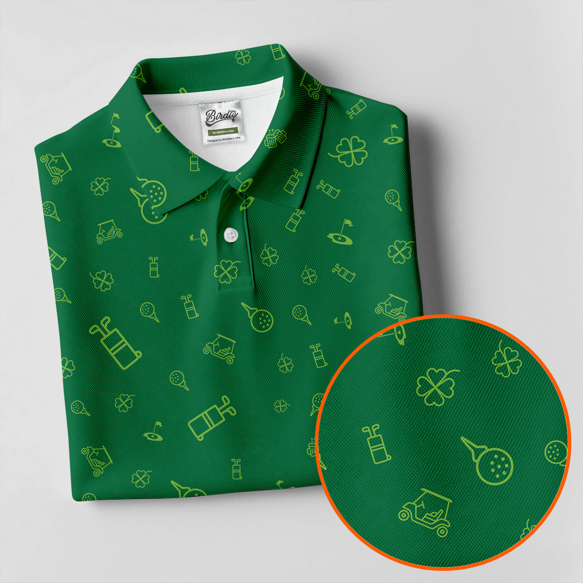 Golf And Beer Lucky Four Leaf Clover St Patrick's Day Green Women's Golf Tops, Golf Gift For Ladies
