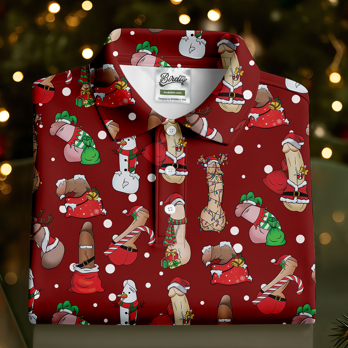 Naughty Santa Hat Christmas Polo Shirt Unique Gift For Golfer, Ladies Golf Shirts, Golf Gifts For Women