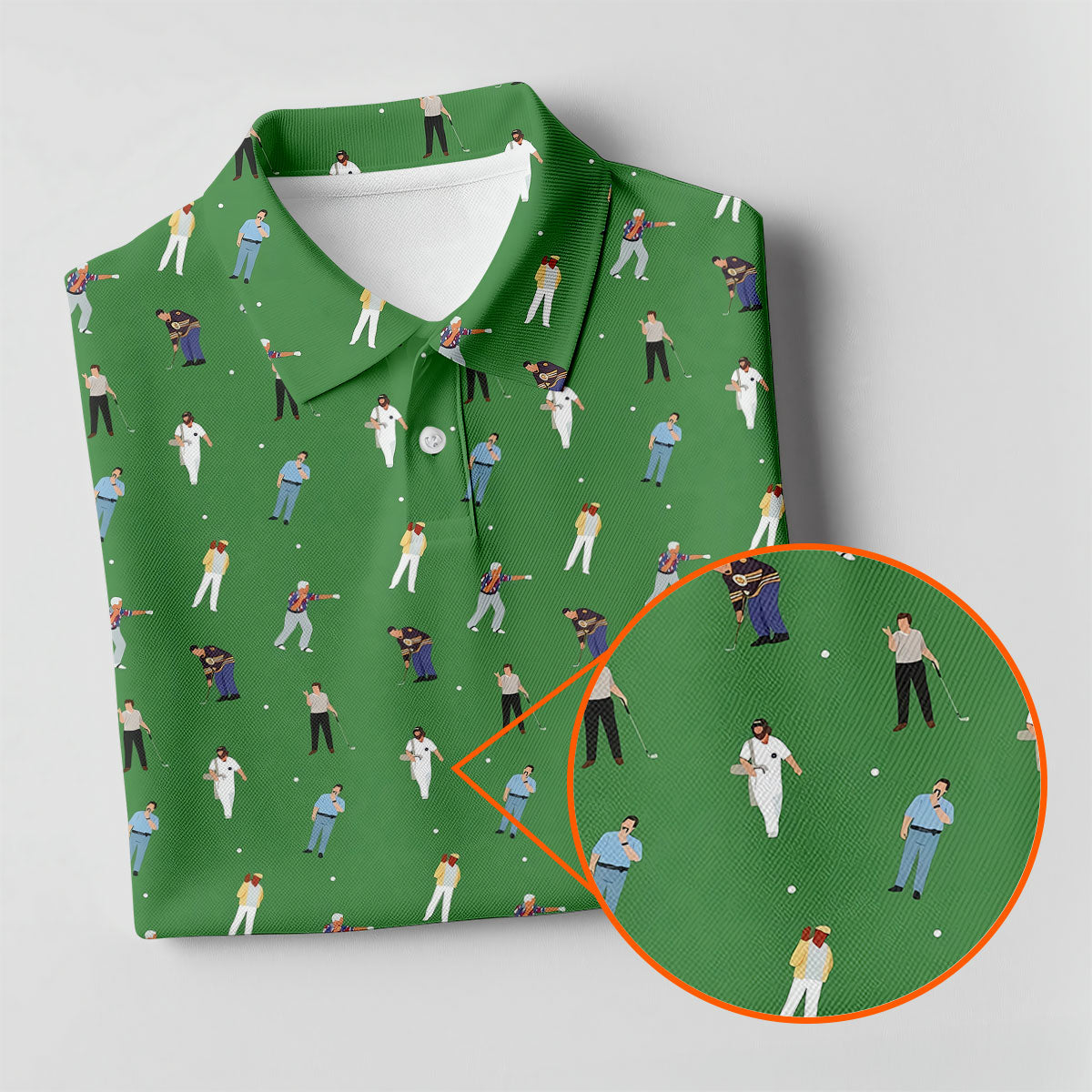 Sports Comedy Characters Golf Pose Green Golf Shirt, Ladies Golf Tops, Golf Shirt For Women