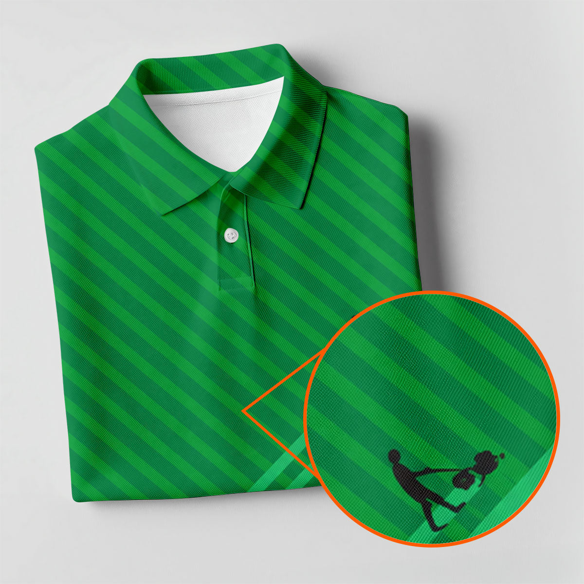 Lawn Mower Green Cross Stripe Father's Day Golf Shirt, Polo Shirts For Men, Golf Gift For Dad