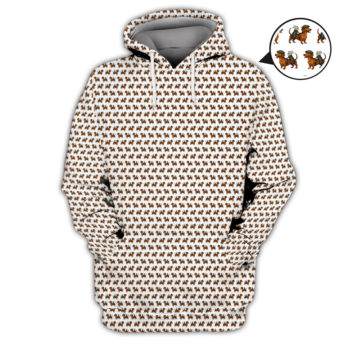 Crazy Dachshund Golf Shirt For Women, Dachshund Pattern Golf Polos, Funny Golf Shirt For Golfer
