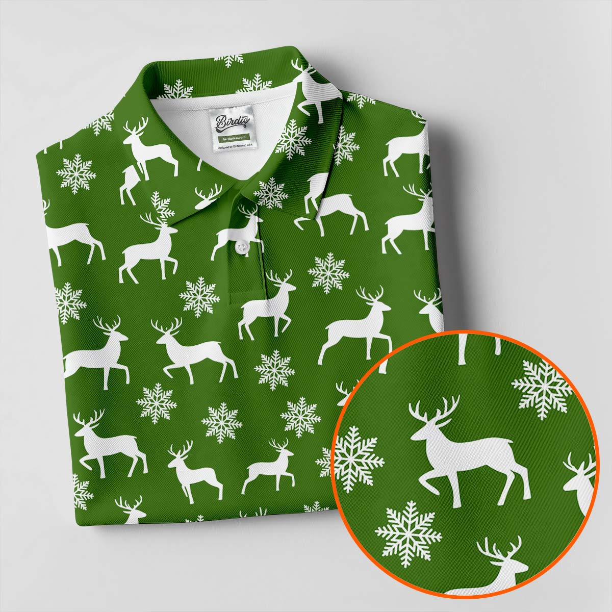 Reindeer Christmas Green Golf Shirt, Christmas Golf Shirt, Golf Shirt For Women, Ladies Golf Polos