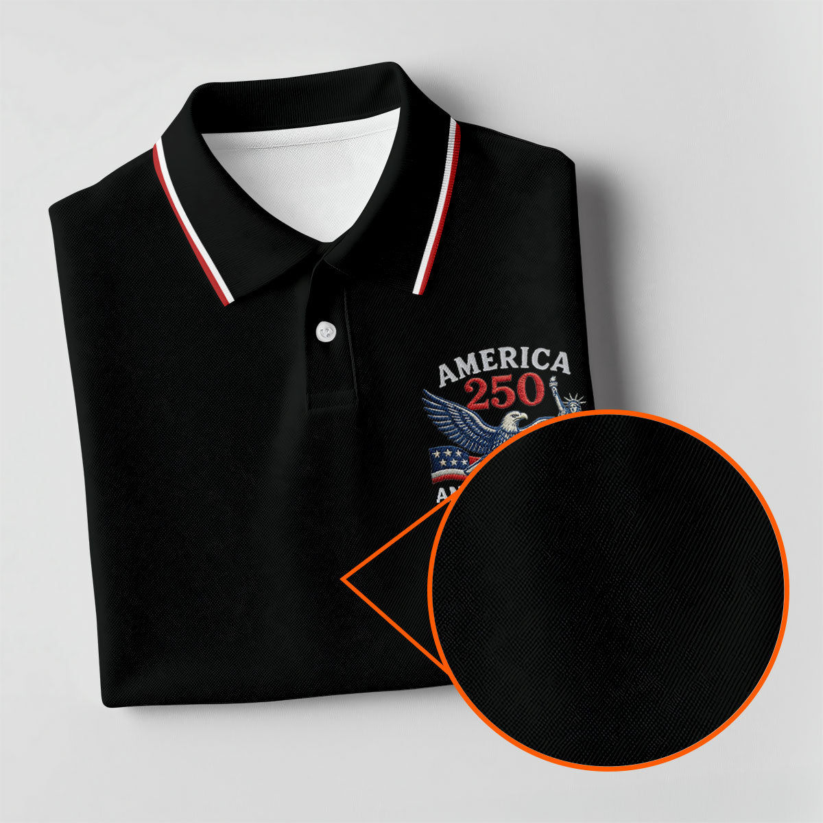 Faith Cross Bald Eagle America 250 Anniversary Black Patriotic Golf Shirt, Golf Shirt For Women
