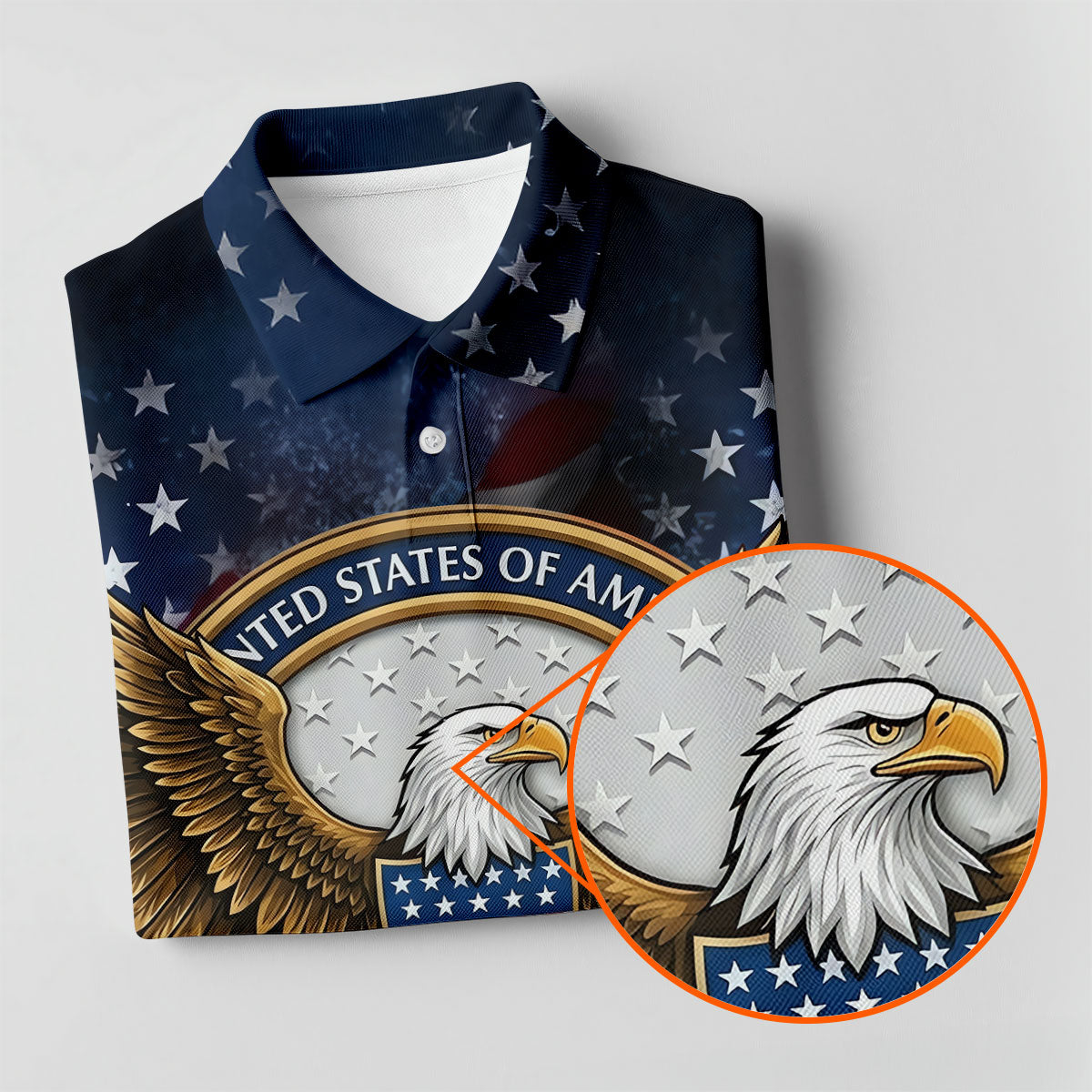 250th Anniversary USA Bald Eagle Distressed Golf Shirt, Patriotic 4th Of July Golf Shirt For Women