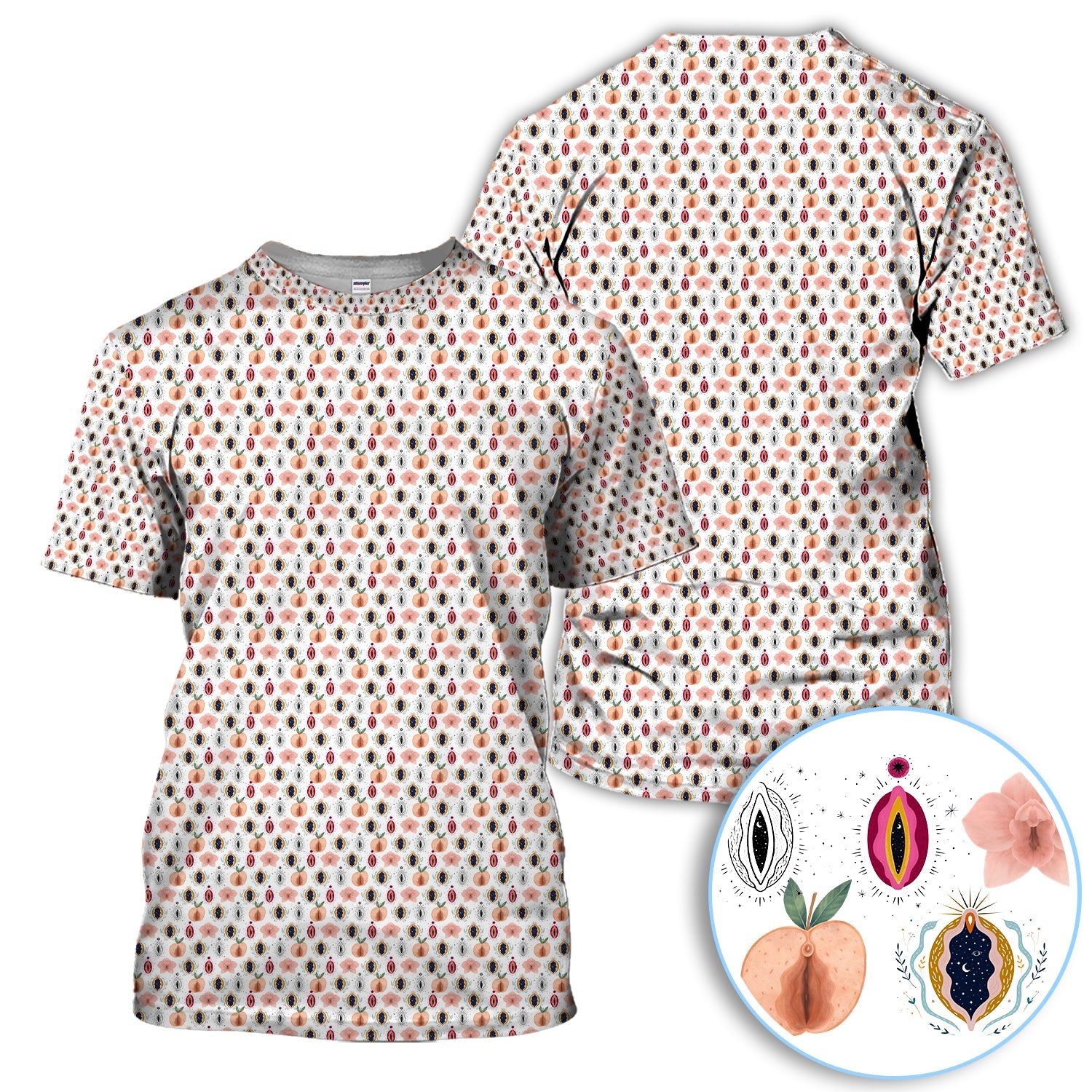 Abstract Floral Art Pattern Golf Polos, Crazy Golf Shirt For Men, Funny Golf Gift For Golfer