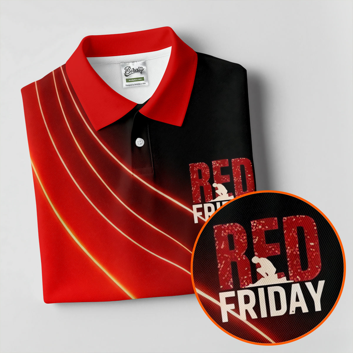 Red Friday Red Black Gradient Faith 4th Of July Golf Shirt, 250 Years Golf Shirt For Women