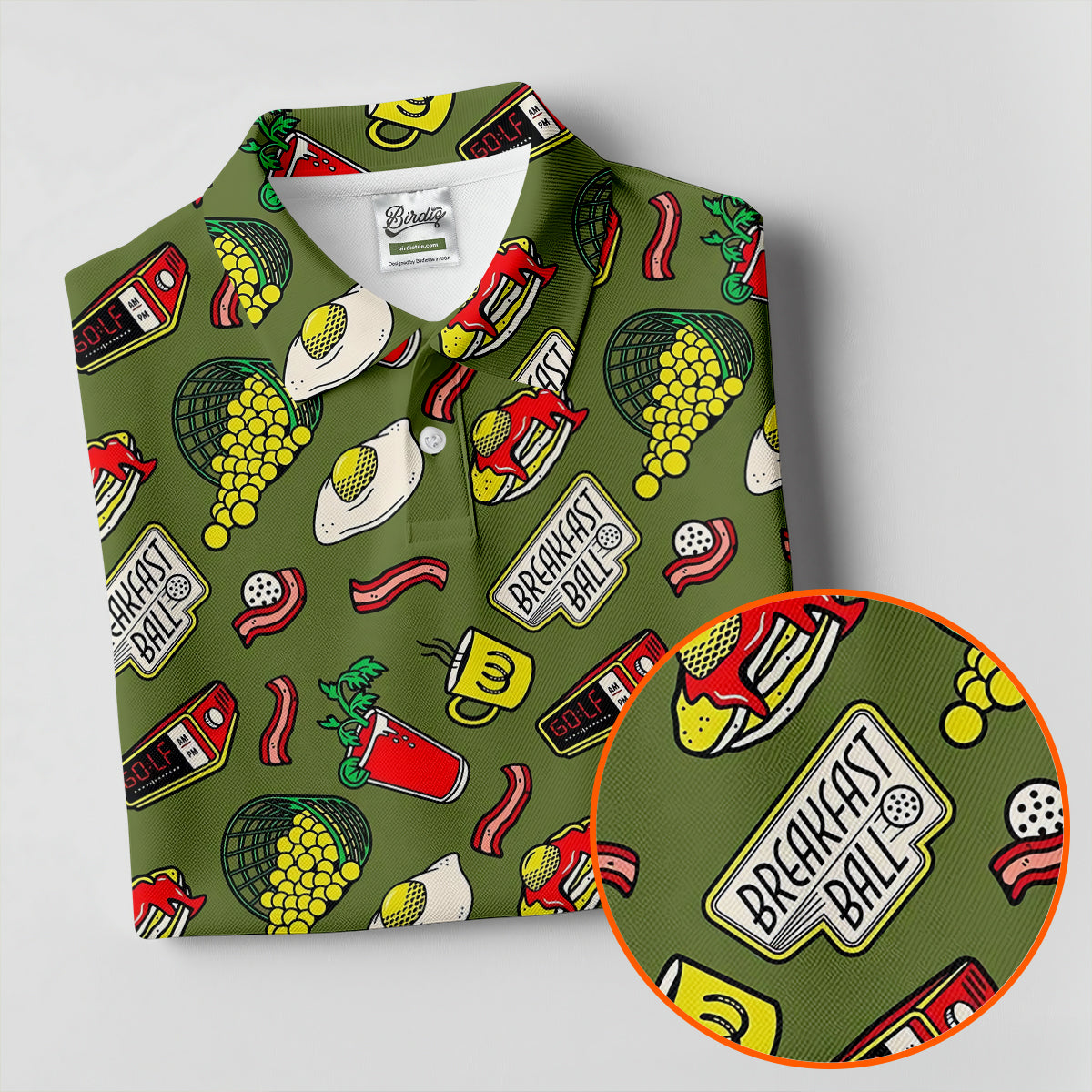 Breakfast Balls Golf Shirt For Women, Ladies Golf Shirts, Fun Women's Golf Shirts