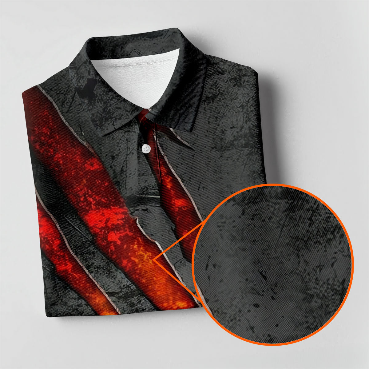 Red Claw Marks Hawaiian Golf Shirt, Scratch Print Men's Golf Shirt, Polo Shirts For Men