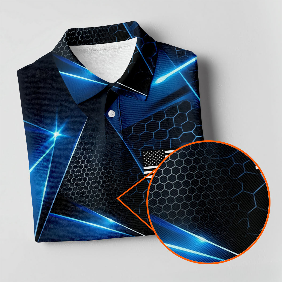 Black And Blue Gradient Patriotic Golf Shirt, 250 Years 4th Of July Golf Shirt For Women