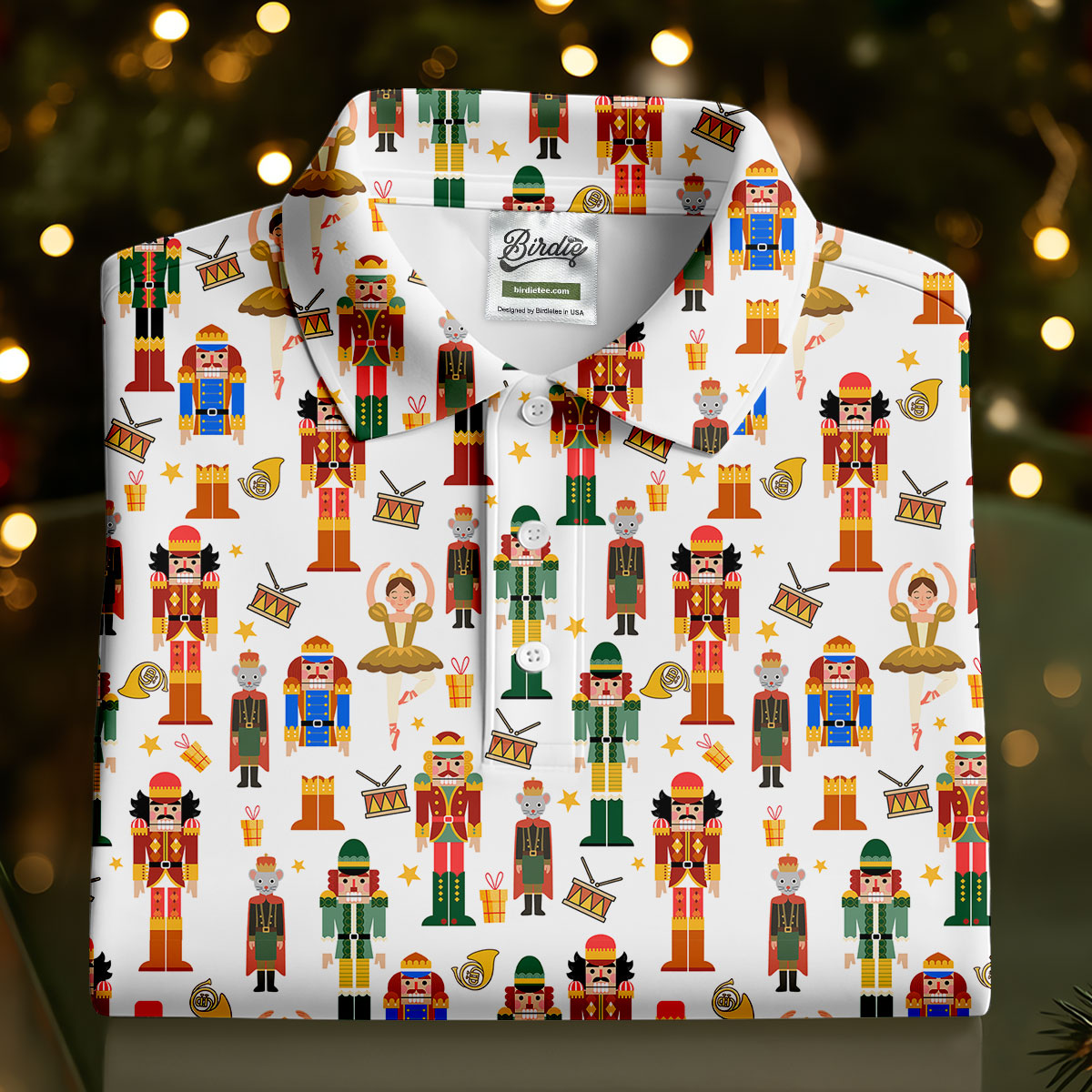 Nutcracker Christmas Women's Golf Shirts, Cute Women's Golf Clothes, Christmas Golf Shirt, Golfing Apparel