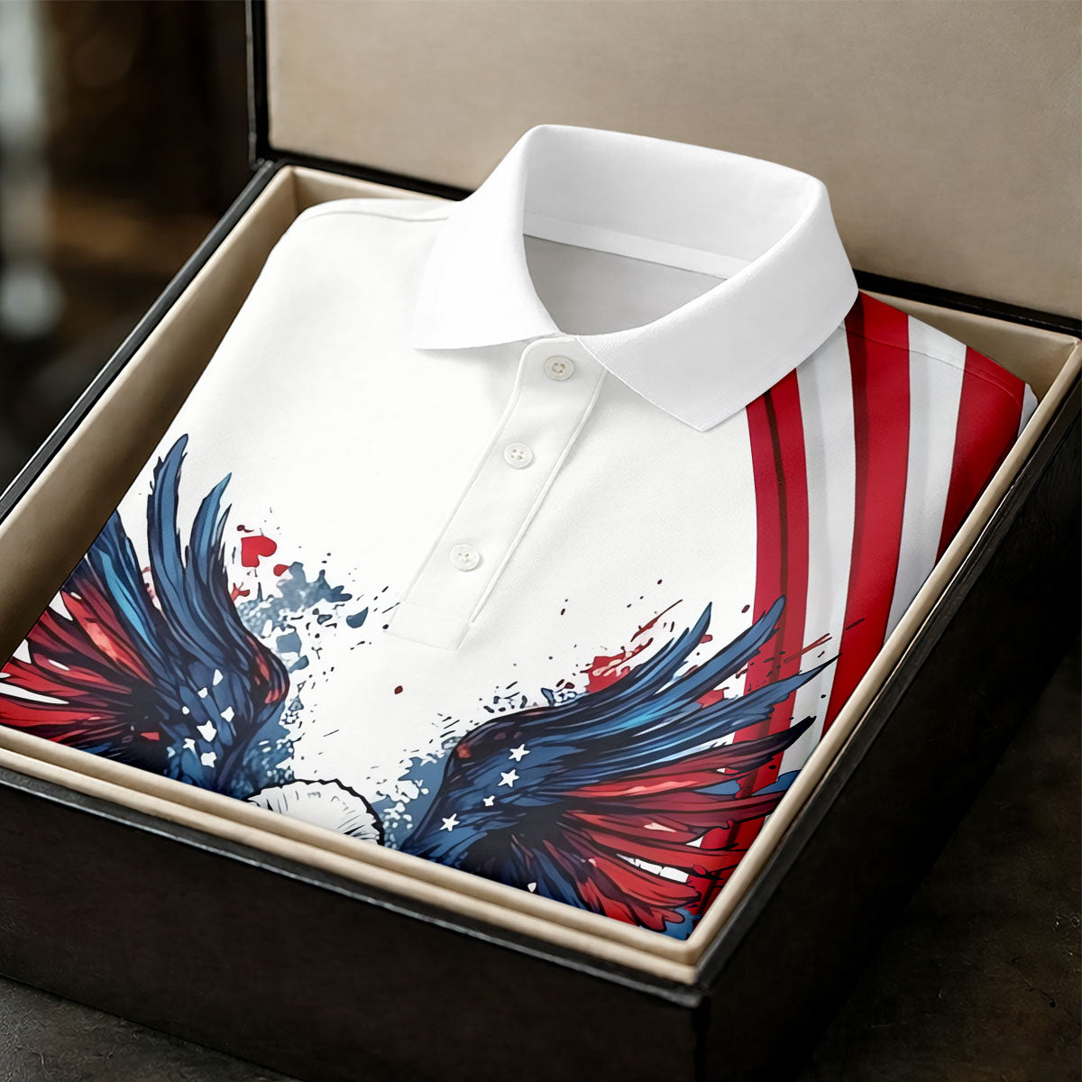 God Bless America 250 Years US Flag Golf Shirt, Patriotic 4th Of July Golf Shirts For Men