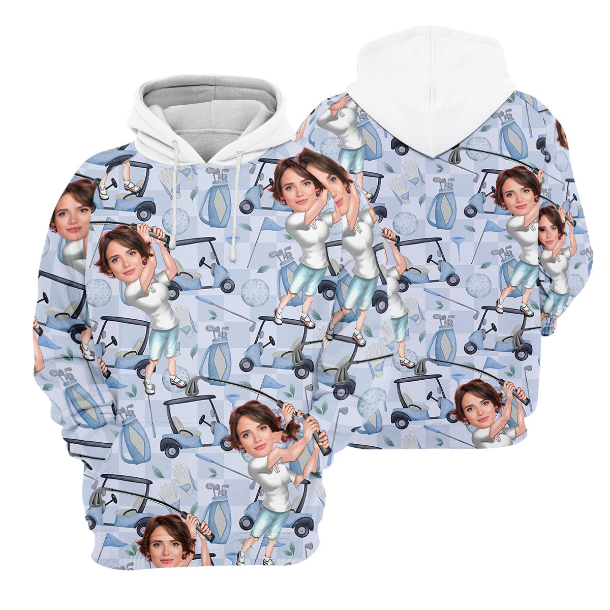 Custom Face Womens Golf Shirt, Funny Golf Shirt, Mothers Day Gifts