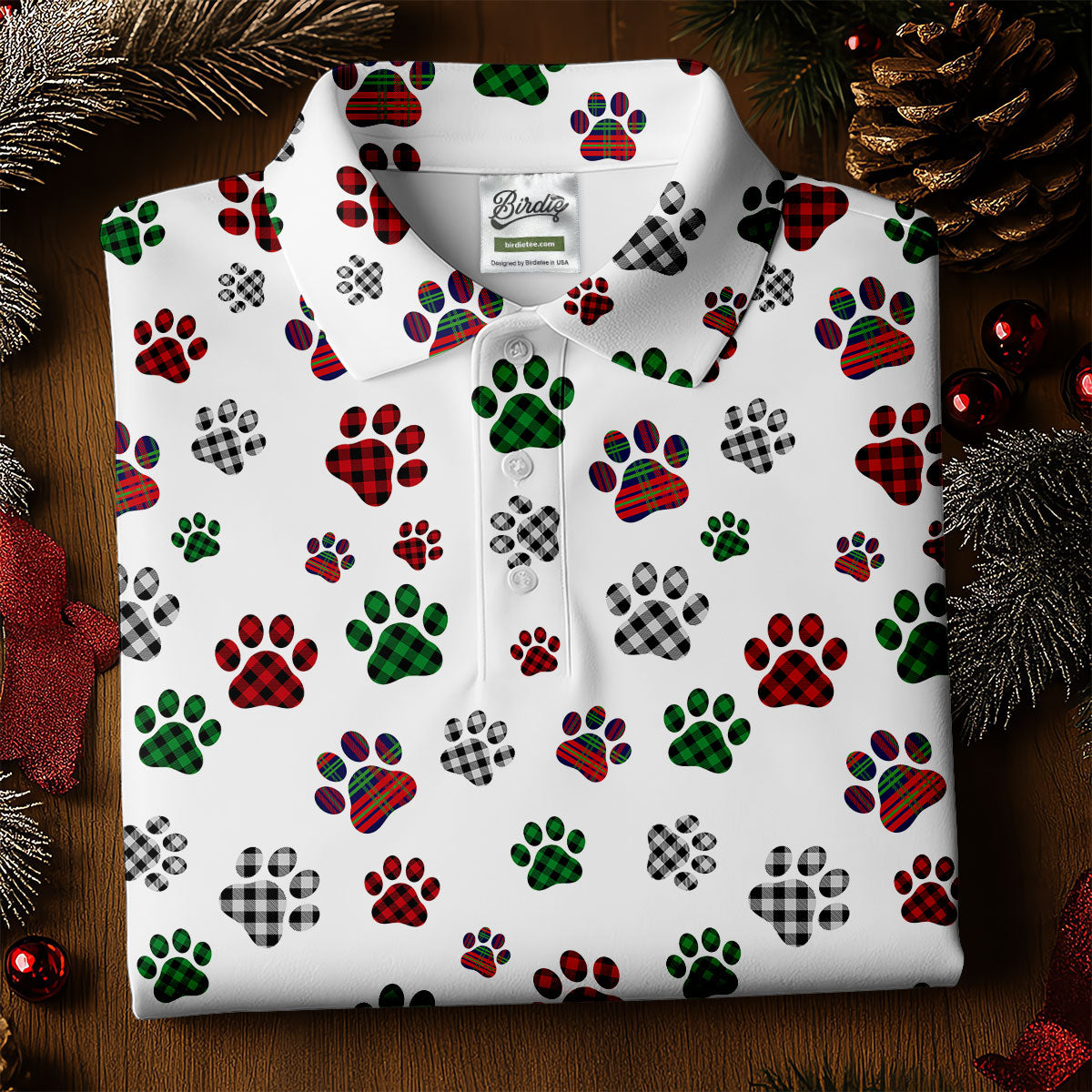 A Heartbeat At My Feet Paw Print Polo ShirtLover Gift, Ladies Golf Shirts, Golf Gifts For Women