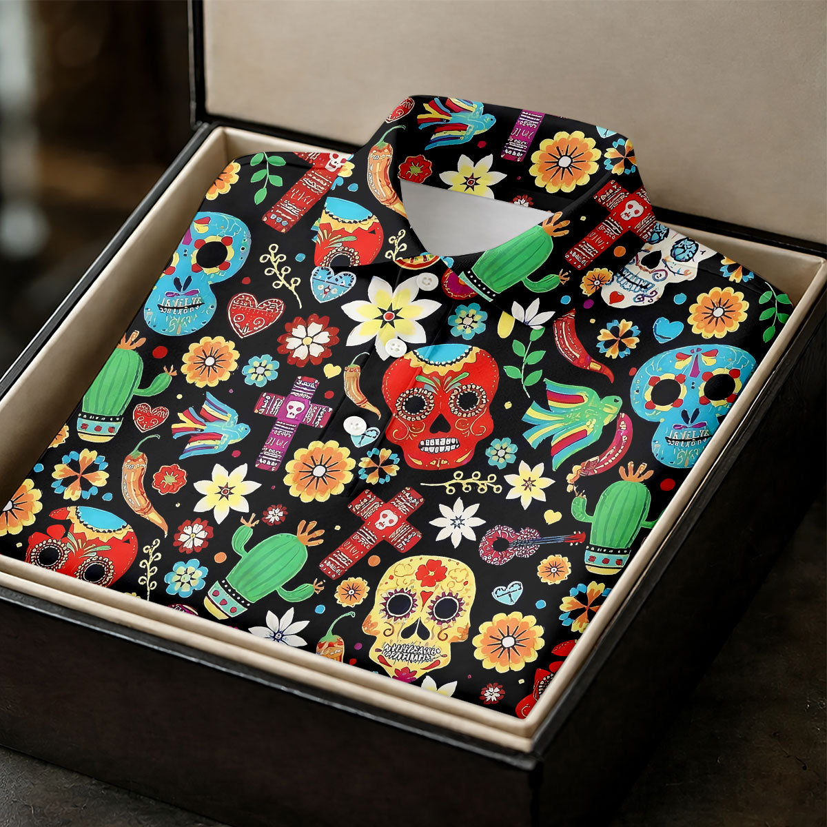 Skull With Flowers Cinco De Mayo Celebration Fiesta Themed Ladies Golf Tops, Golf Shirt For Women