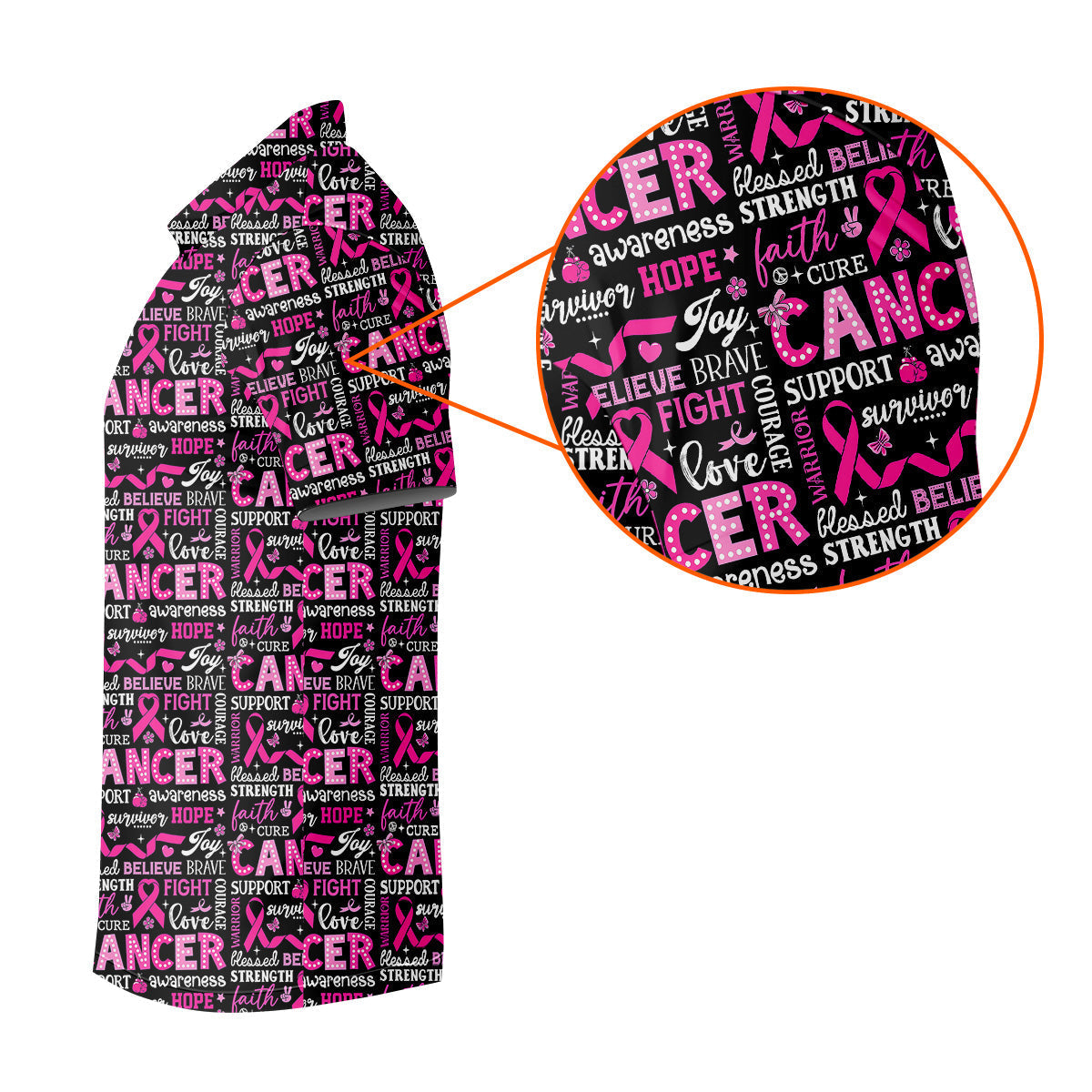 Pink Ribbon Breast Cancer Awareness Shirt, Golf Polo ShirtGolf Shirts For Men, Golfing Apparel