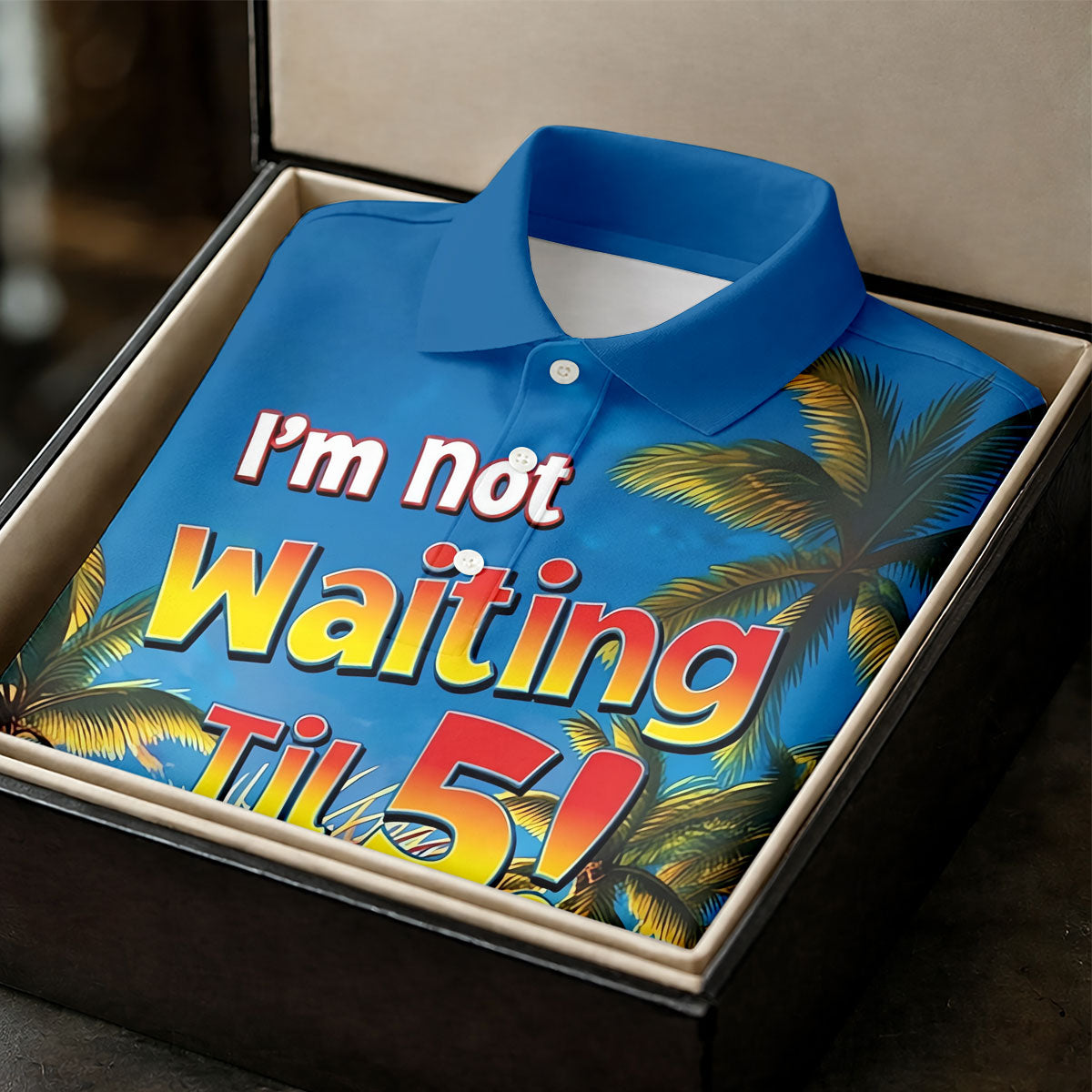 I'm Not Waiting Til 5 Funny Parrot Hawaiian Golf Shirt, Women's Golf Tops, Ladies Golf Shirts