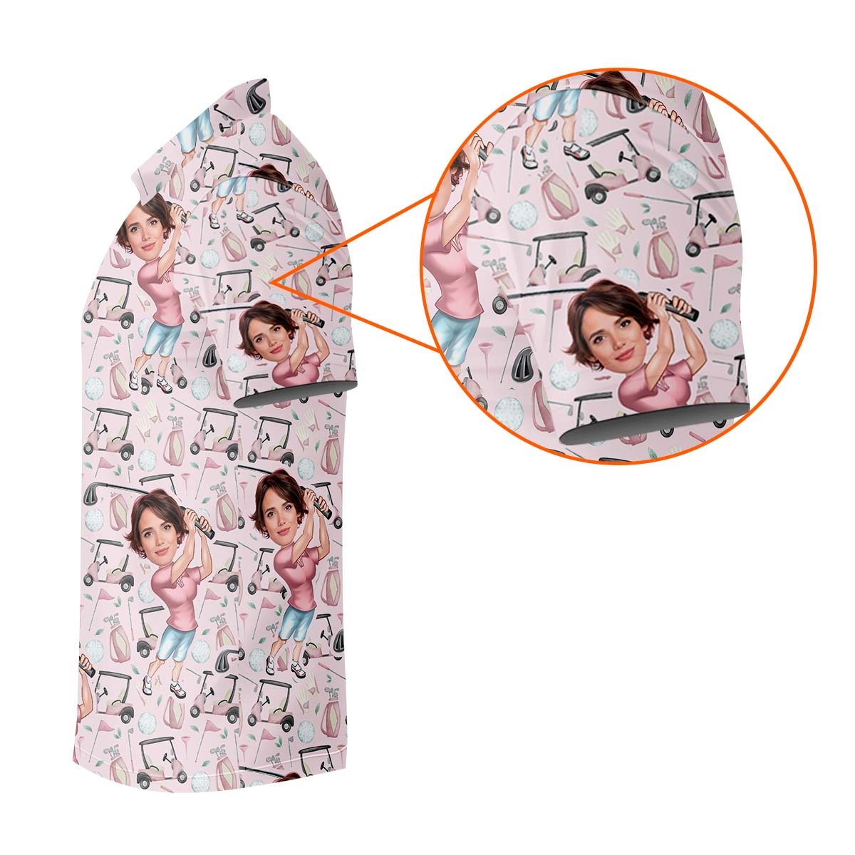Custom Photo Golf Shirt, Funny Womens Golf Polo ShirtMothers Day Shirt