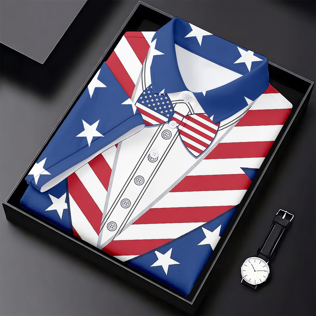 US Flag Costume Patriotic 4th Of July Golf Shirt, 250th Anniversary Polo Shirts For Men