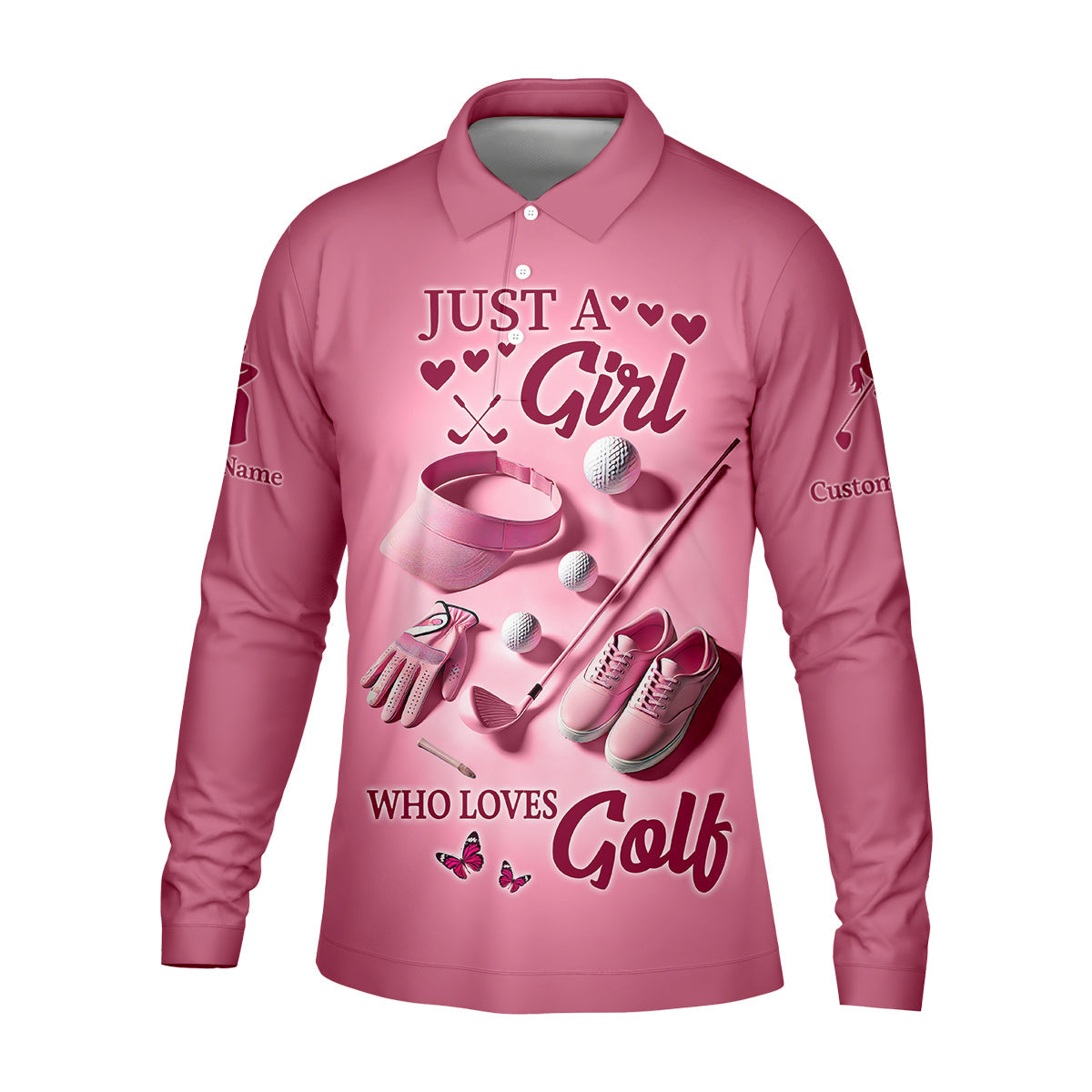 Just A Girl Who Loves Golf Womens Golf Polo ShirtWomens Golf Gifts