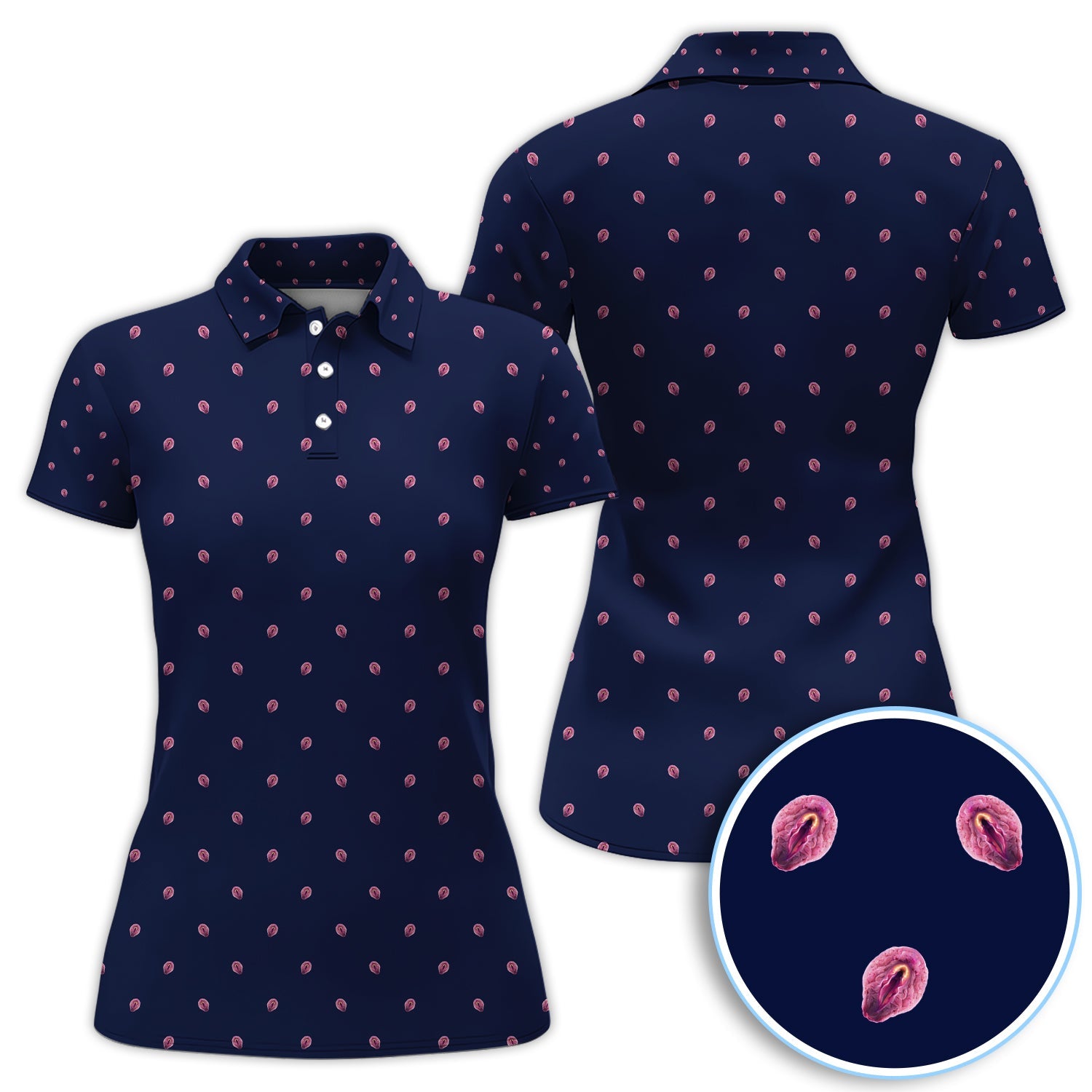 Funny Abstract Pattern Golf Shirt, Crazy Golf Polos For Men, Golf Gift For Golfer
