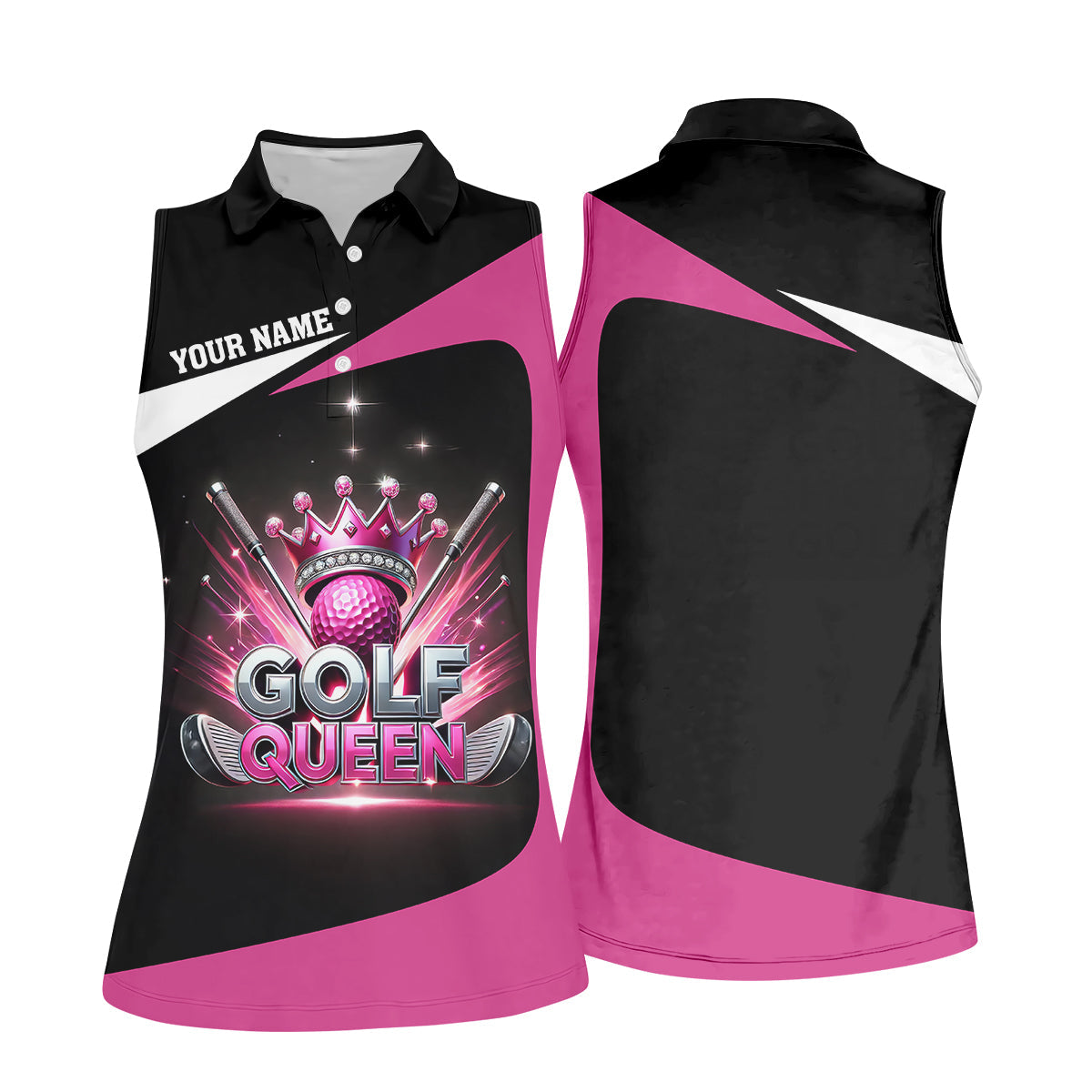 Golf Queen Custom Funny Womens Golf Polo ShirtLadies Golf Shirt, Mothers Day Gifts