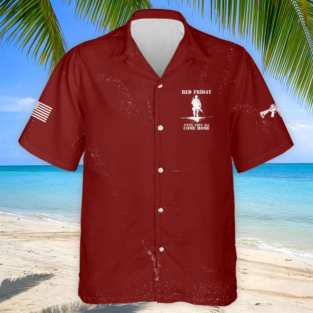RED Friday Untill They All Come Home Red Golf Shirt, Veteran Memorial 250 Years Polo Shirts For Men