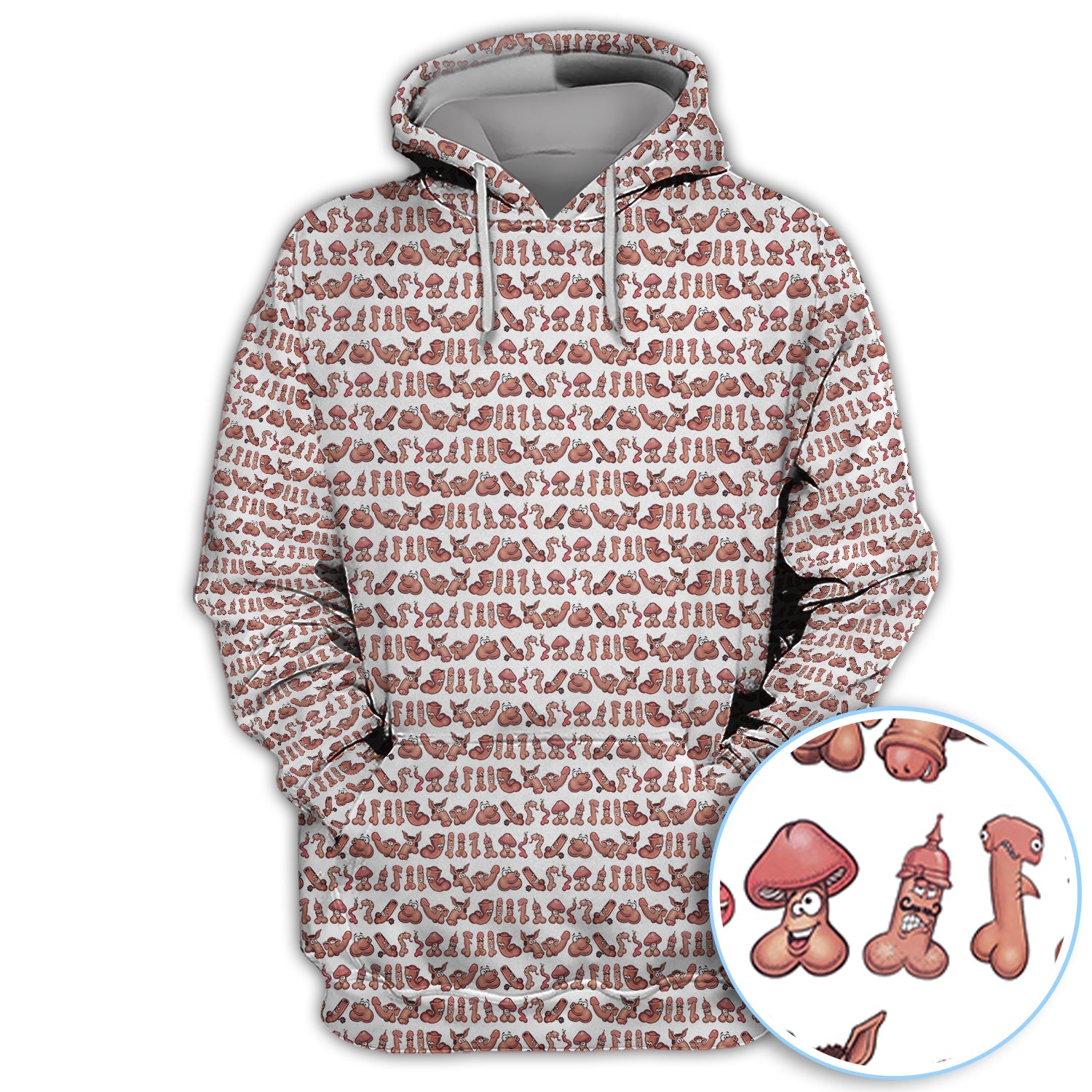 Playful Abstract Cartoon Pattern Golf Polos, Funny Golf Shirt For Men, Golf Gift For Golfer