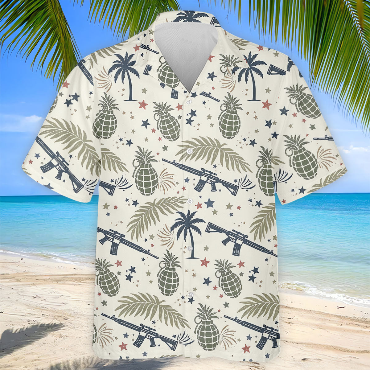 Pineapple Grenade 250 Years Tropical Theme Retro Golf Shirt, Patriotic 4th Of July Polo Shirts For Men