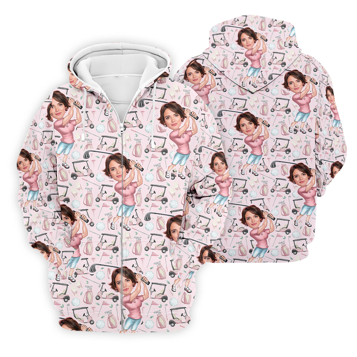 Custom Photo Golf Shirt, Funny Womens Golf Polo ShirtMothers Day Shirt
