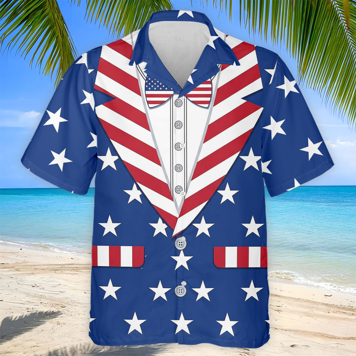 US Flag Costume Patriotic 4th Of July Golf Shirt, 250th Anniversary Polo Shirts For Men